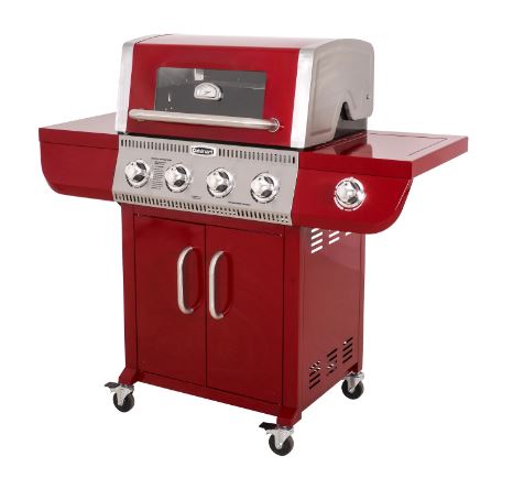 Cuisinart Red Four Burner Dual Fuel Gas Grill