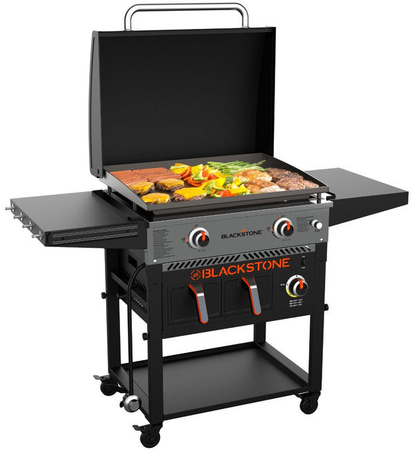Blackstone 2-Burner 28" Griddle with Electric Air Fryer and Hood